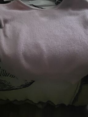 SHEIN Light Pink Off-the-Shoulder Ribbed Sweater